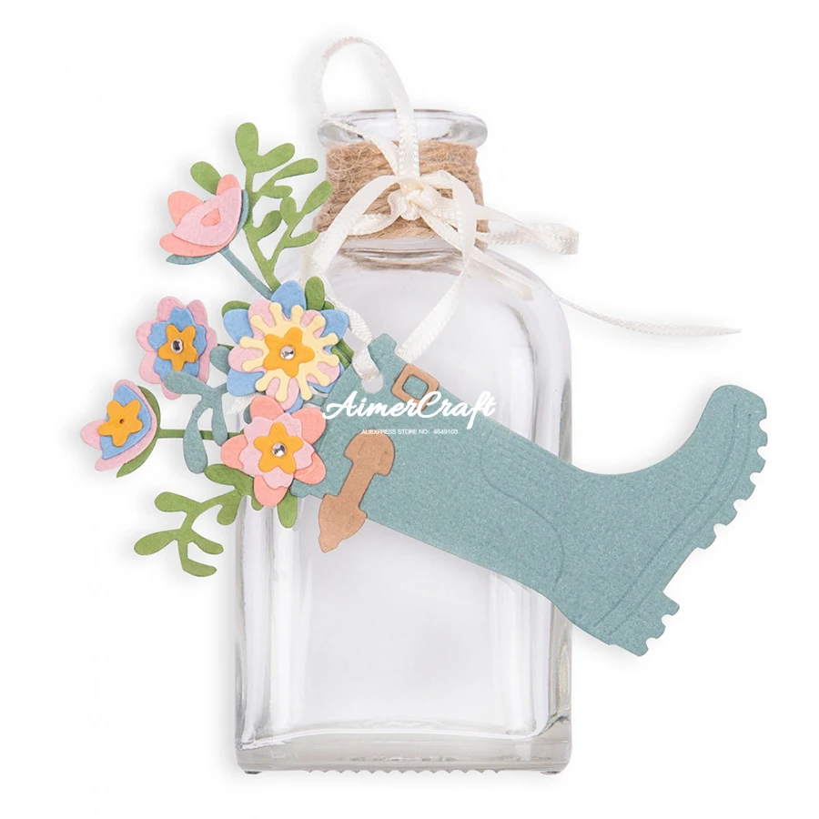 Металлические Вырубные штампы дождевые сапоги в виде цветка искусственное