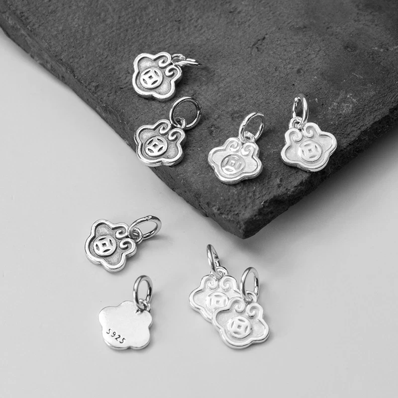 925 пробы серебра благоприятный облака Форма подвесные шармы DIY ювелирных изделий