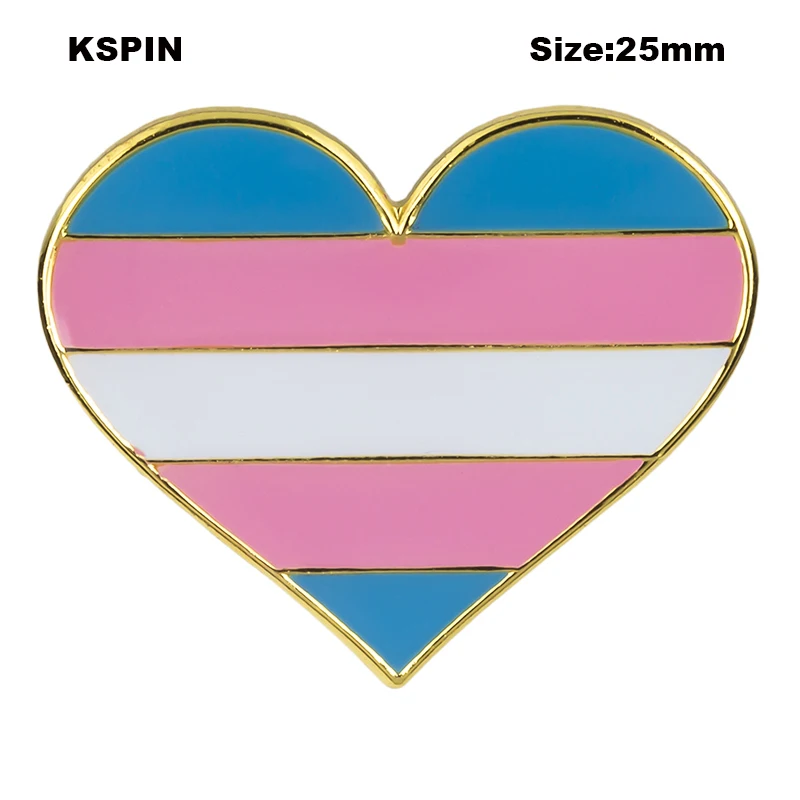 

Rainbow Heart Shaped Pride Badge Symbol Pin Metal Badges Decorative Brooch Pins for Clothes Brooch Jewelry