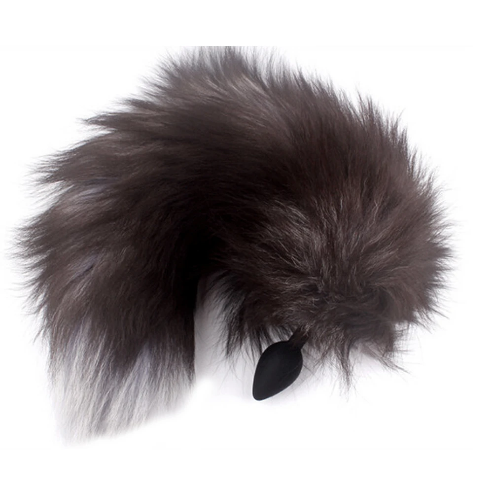 Аниме косплей секс взрослые игры игрушки Мягкий лисий хвост с силиконовой