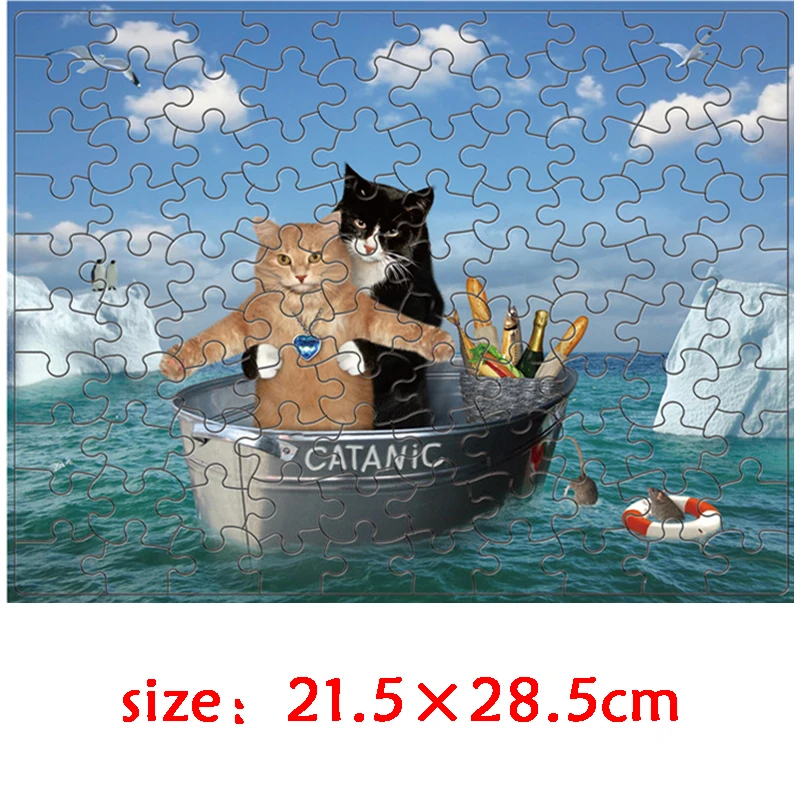 100 частей головоломки PET изображение кота собаки игрушки способный преодолевать
