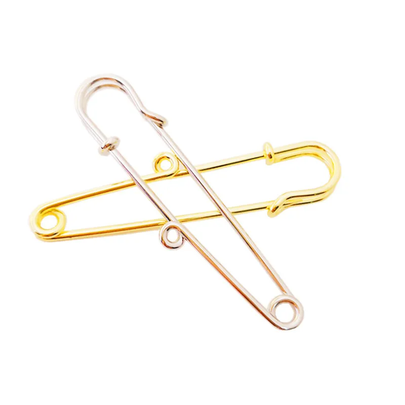10pcs 5.7cm high quanlity 1loop safety pin Nickel-free rack plating brooch pins for DIY  Jewelry Findings Accessories
