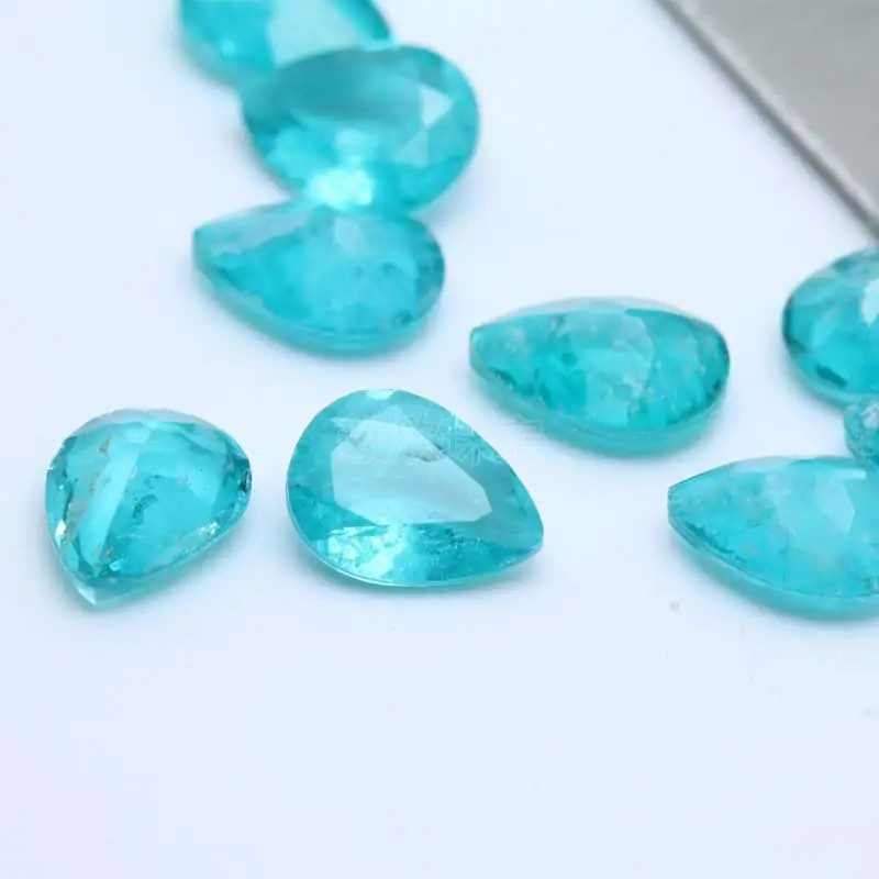 Турмалиновый драгоценный камень CSJ Paraiba огранка груши для самостоятельного