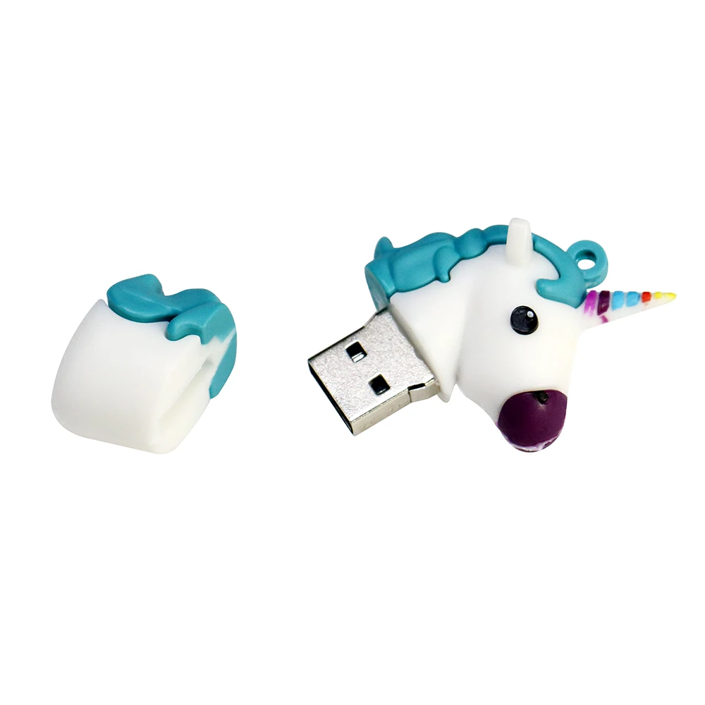 USB флэш-накопитель прекрасный красочный флеш-накопитель в виде единорога-накопитель 8 ГБ 16 ГБ 32 ГБ 64 Гб Флешка Радуга лошадь USB 2,0 диск памяти 128 ГБ USB флешка
