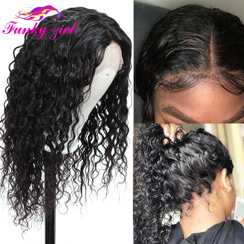 Монгольские волнистые человеческие волосы парики 13 х4 парик на сетке спереди