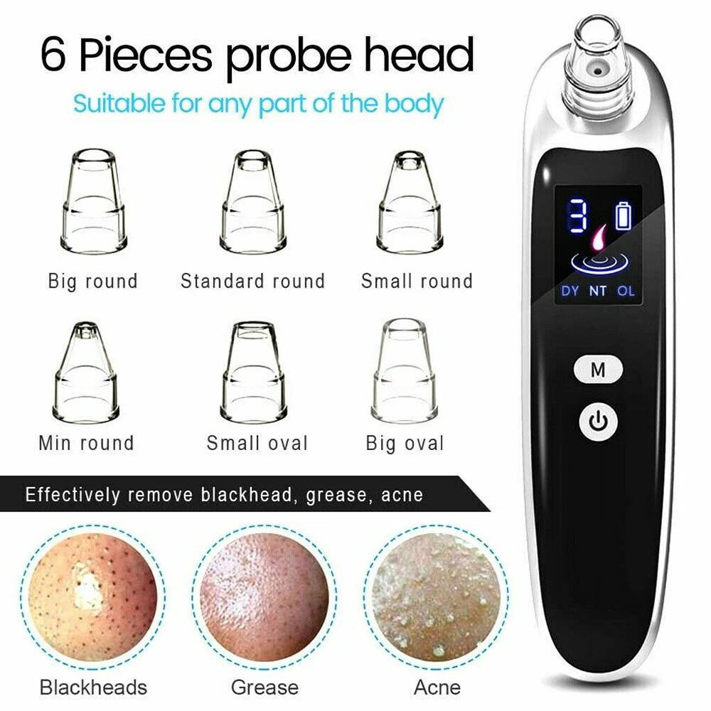 

Electric Blackhead Remover Vacuum Pore Cleaner Nose Face Black Point Acne Clean Facial Pore Deep Cleansing Dot Suction Machine