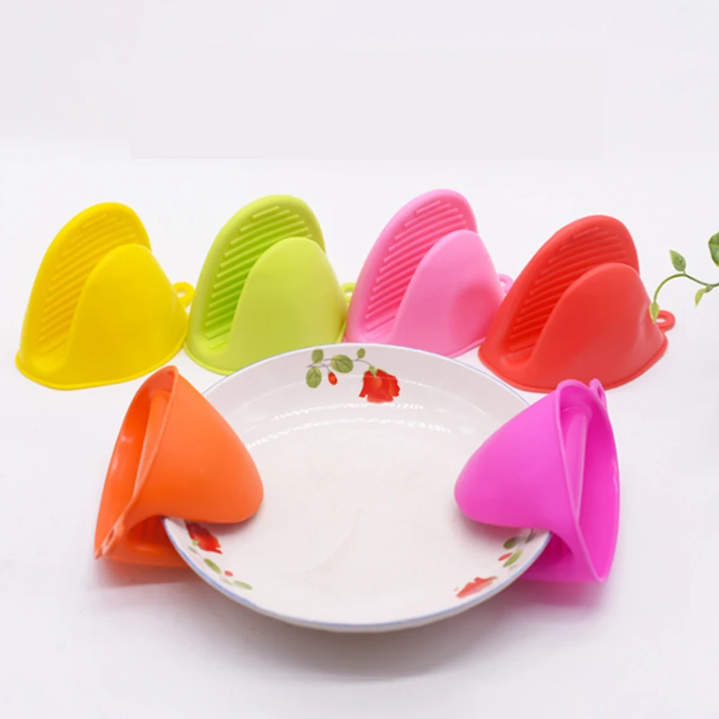 

1pc Thicken Silicone Baking Oven Mitts Microwave Oven Glove Insulation Non Stick Anti-slip Grips Bowl Pot Clips Kitchen Gadgets