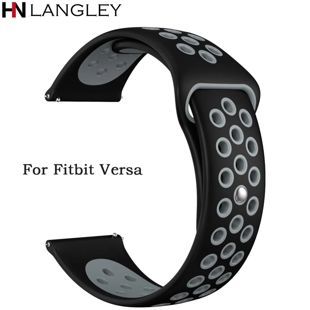 23 мм силиконовый ремешок для часов, ремешки для Fitbit Versa, дышащие сменные, легко подходят, ремешки для Fitbit Versa, Смарт-часы