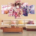 5 шт., японские модульные Постеры-кимоно для девочек