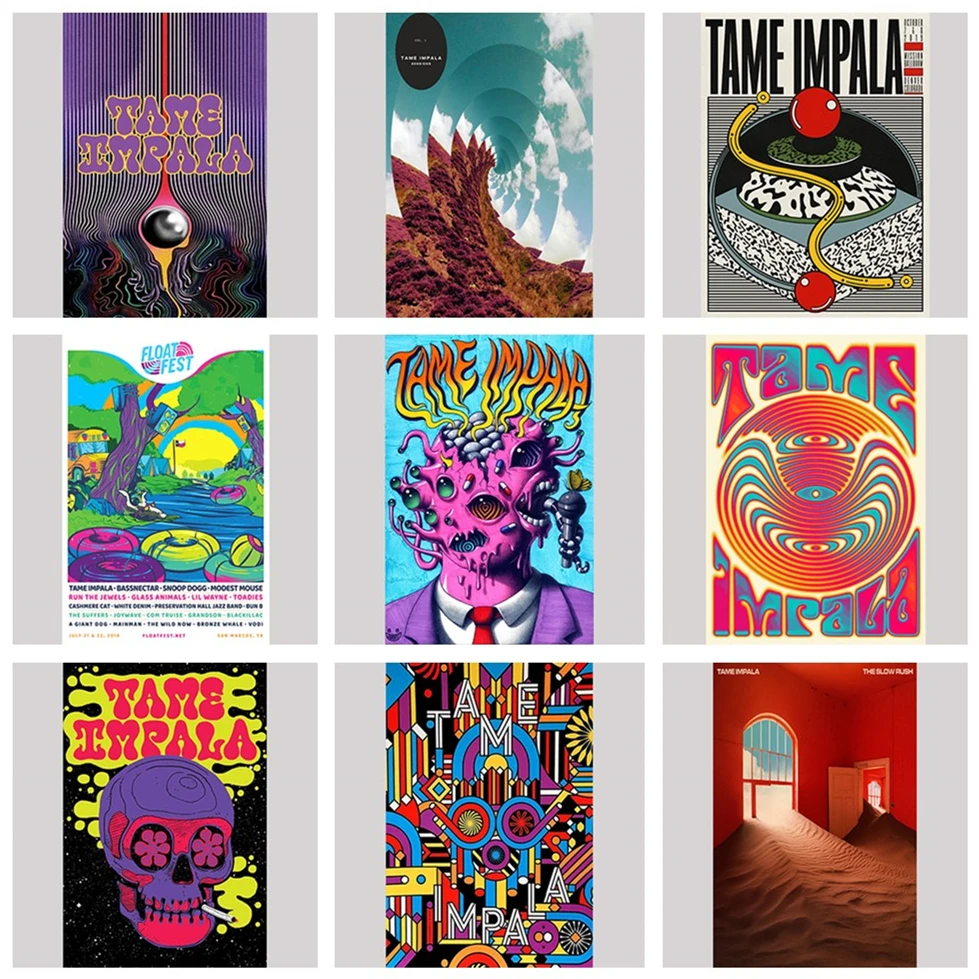 

New 5DDIY Diamond Painting New Tame Impala Psychedelic Picture Full Drill Embroidery Mosaic Cross Stitch Home Decor Holiday Gift