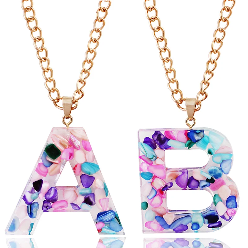 Модное ожерелье Kpop с 26 буквами звеньевая цепочка золотое подвеской Женская