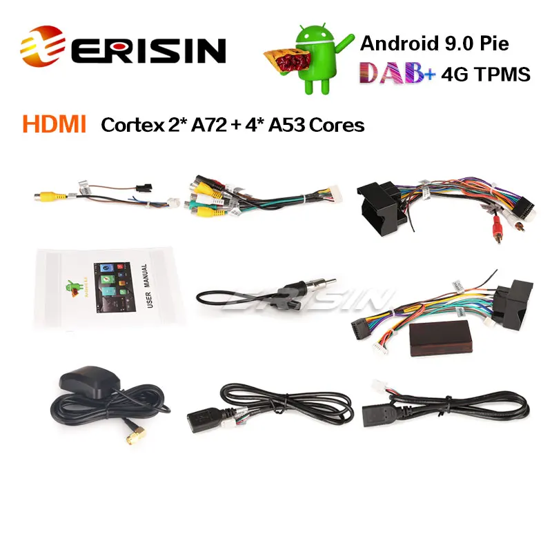 Erisin ES6281E 8 &quotAndroid 9 0 автомобильное радио стерео DAB + GPS OBD2 SatNav для Mercedes Benz E/CLS/G Class W211 |