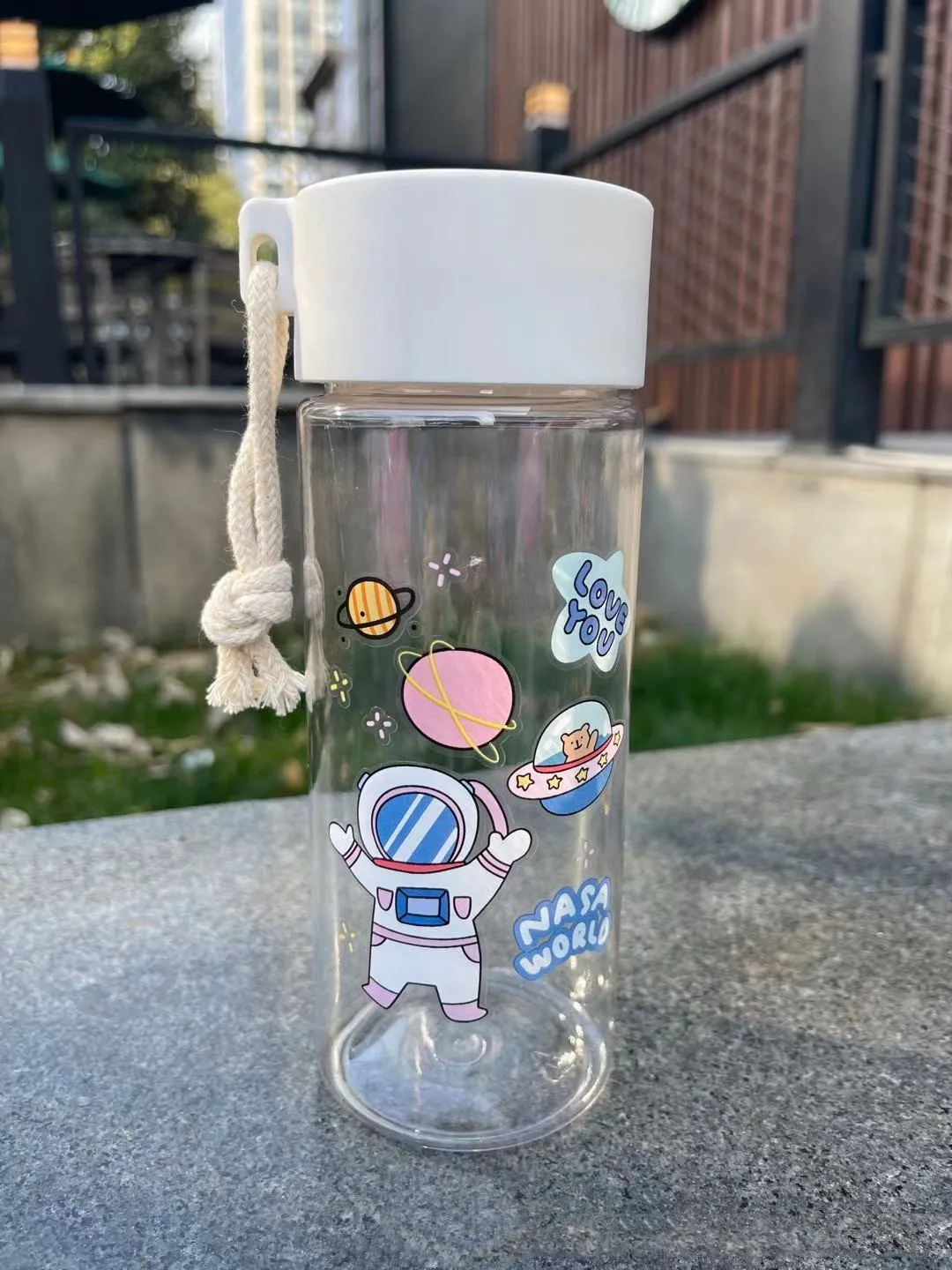 

500ML Water Cup Female Student Korean Version of The Net Red Casual Cup Plastic Simple Frosted Cute Cartoon High Value Portable