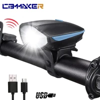 bicycle light with bell 250 lumen running lights multifunction headlight for bicycle mtb road cycling led accessories