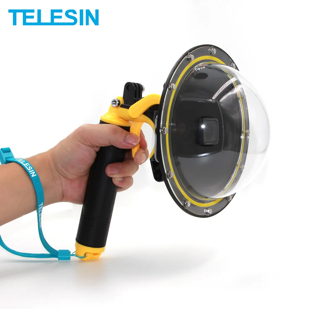 Водонепроницаемый чехол TELESIN 6 &quotдля GoPro Hero 4 3 + крышка объектива аксессуары|dome for