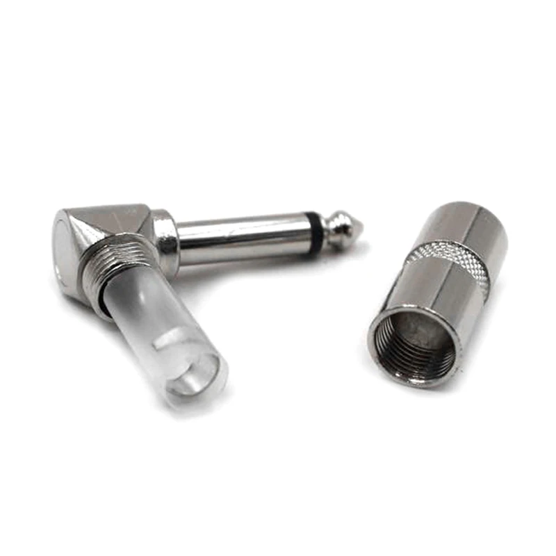 4 шт. 6 35 мм Прямоугольный моно гитарный разъем 90 градусов колено 5 для аудио