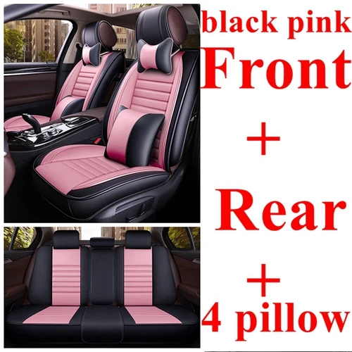 black pink luxury Комплект чехлов для автомобильных сидений для hyundai Elantra Sonata ix35 I40 I30 Accent Avante Grand-SantaFe Solaris Genesis IONIQ Azero Creta tucson - Название цвета: black pink luxury