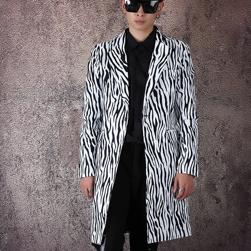 Уличная одежда костюм для сцены в стиле хип-хоп верхняя мужской облегающий