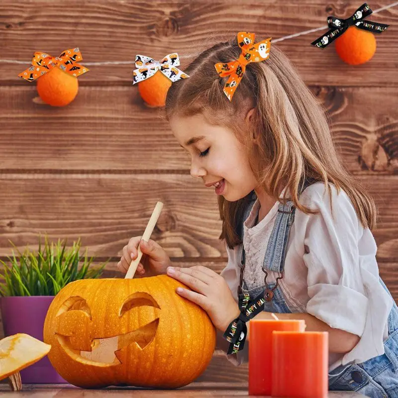 

30 Yards Halloween Pattern Organza Ribbon Polyestor Ribbon Grosgrain Ribbon Sewing Gift Wrapping Hair Bows Art Crafting