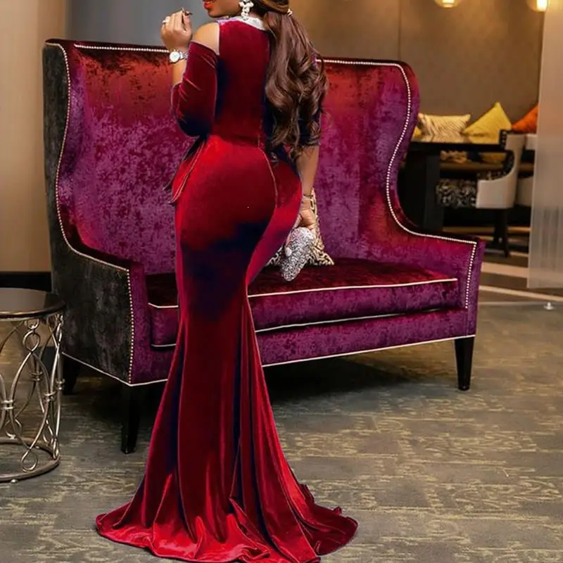 Вечерние женские платья больших размеров ретро Элегантное Длинное платье с