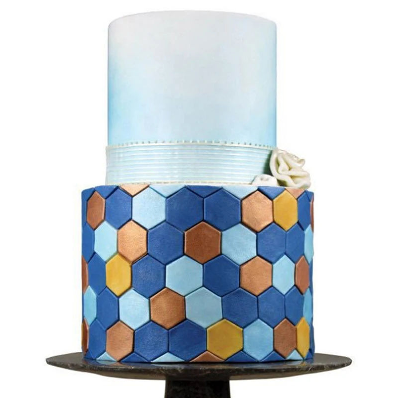 

3Pcs Square Geometric Fondant Cookie Geometry Cake Fondant Mold Decorating Tools