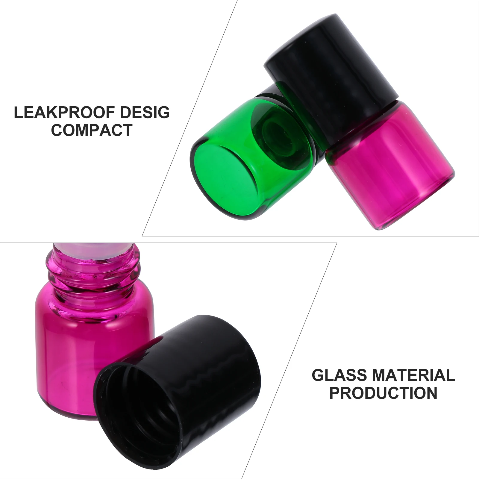 

40PCS Glass Roller Bottles Essential Oil Perfume Aromatherapy Roll Ball Bottle