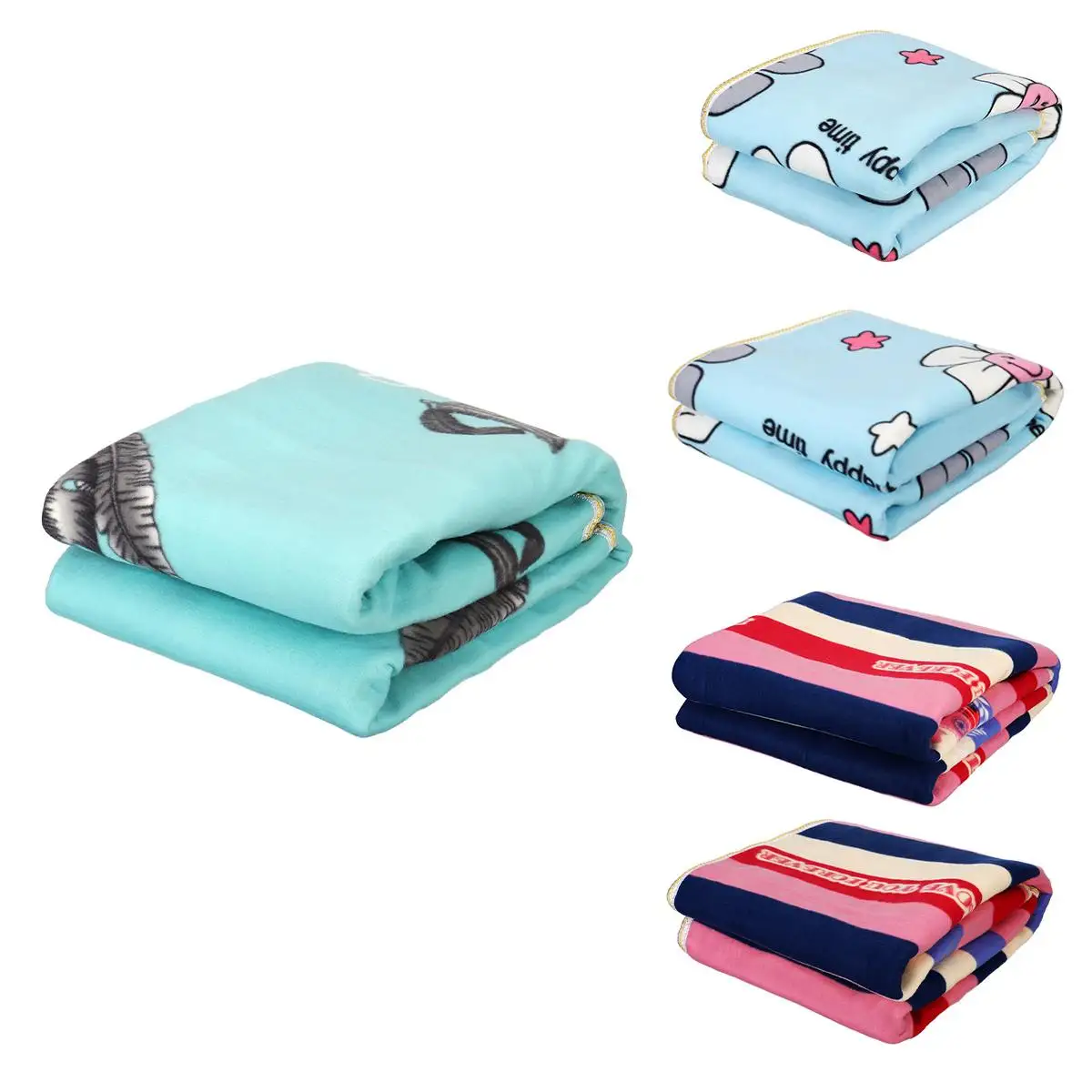 

55W Electric Heated Blanket 220V Remote Control Electric Blanket Soft Small Printed Electrica Bed Smart Warmer Pads 145x65cm