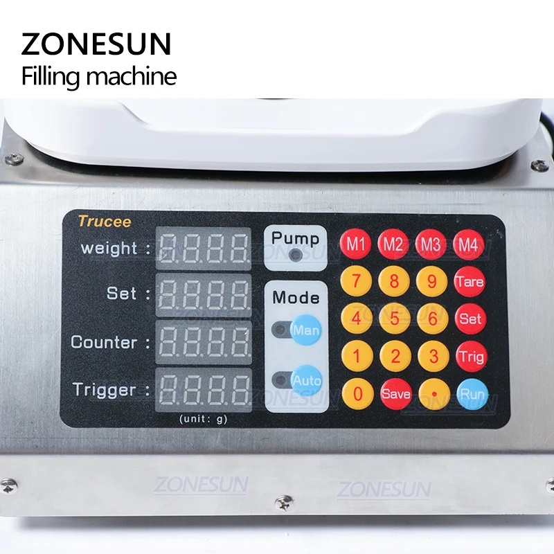 ZONESUN 0 50 мл маленькая автоматическая машина для наполнения жидкостей с ЧПУ 220 В