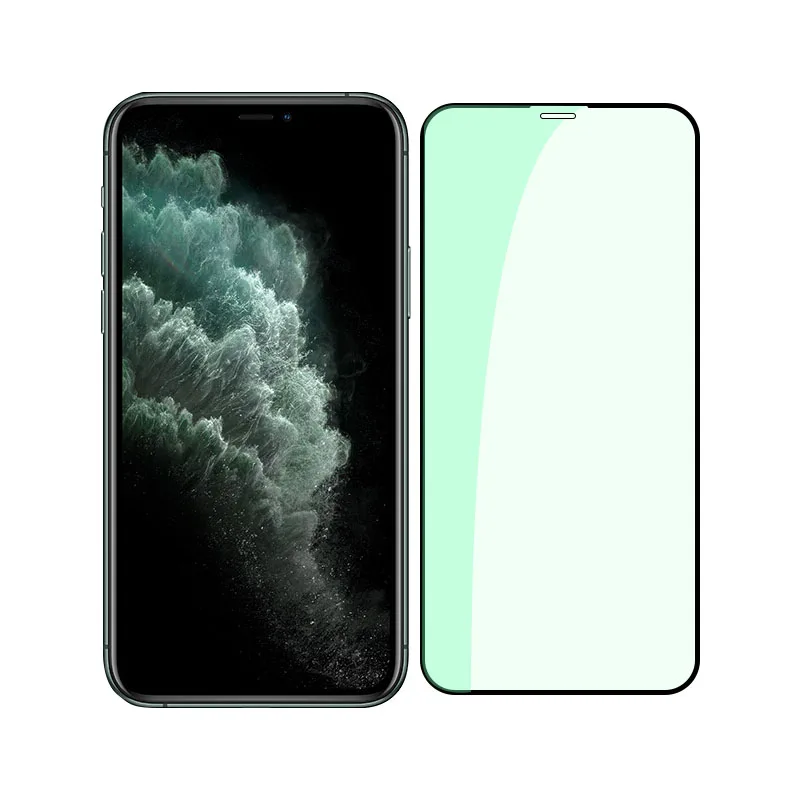 Green Light Film For iPhone X XS XR max 11 pro Chlorophyll Screen Protector Tempered Glass iPhone11 IIRROONN | Мобильные телефоны и