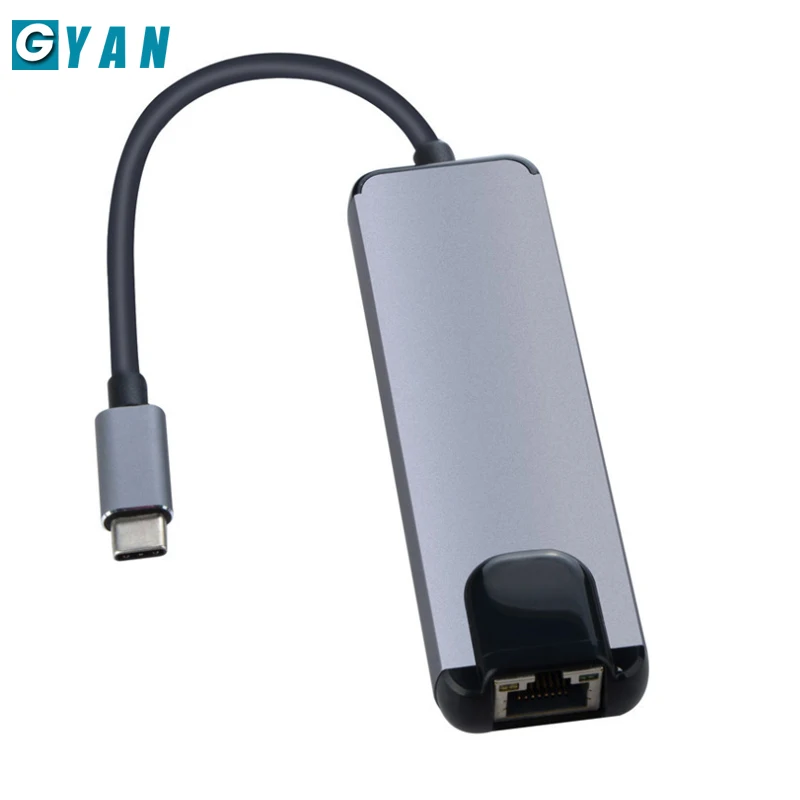 USB C концентратор 5 в 1 Hdmi Gigabit Ethernet адаптер для Macbook Air Pro 2018 Тип к Rj45 Lan со стандартным