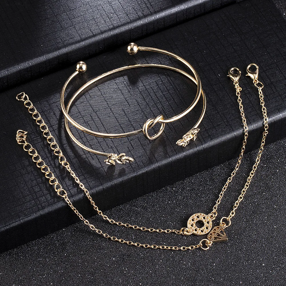 Женский и мужской браслет регулируемый с отверстиями 4 шт./компл.|Цепочки