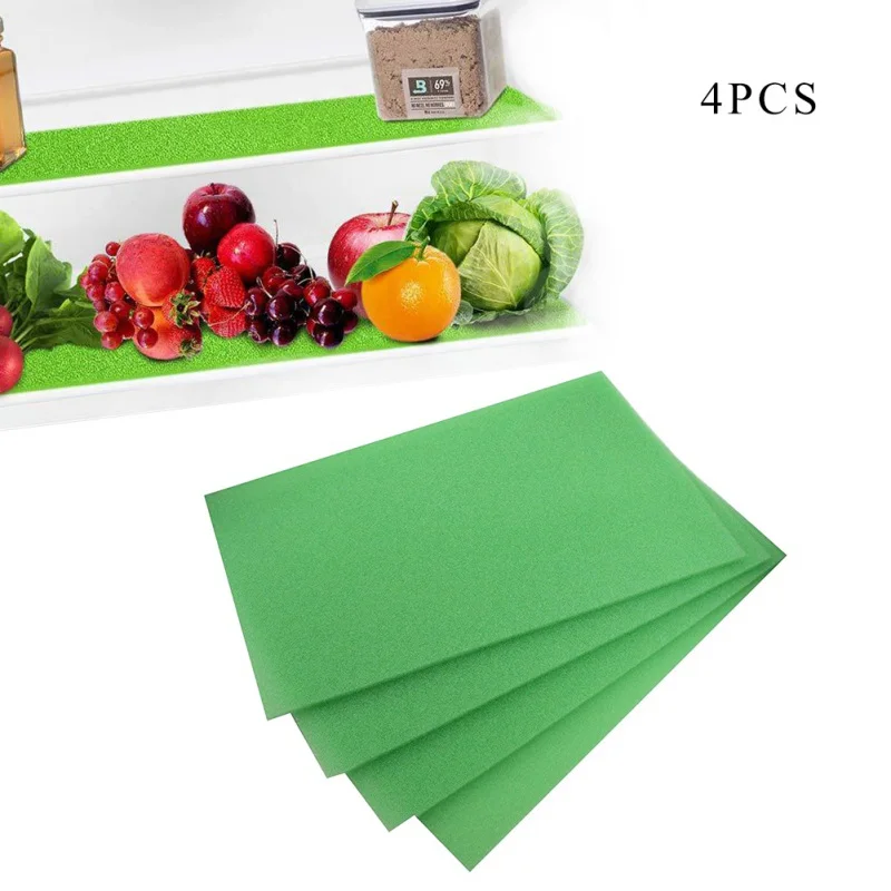 

4pcs Refrigerator Pad Fridge Pads Antifouling Mildew Moisture Tailorable Pad Non-Slip Refrigerator Mats Kitchen Accessories