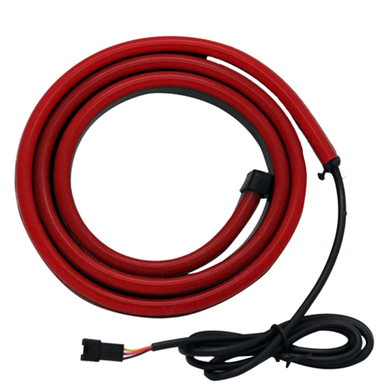 

1pcs/set 100CM Additional Brake Lights LED Flexible Strip Flowing Red Color Turn Signal Lamps Car Styling Strip Lights