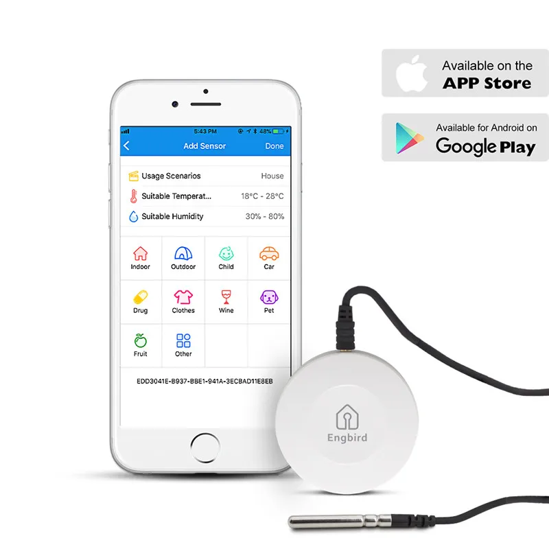 Inkbird только зонд беспроводной Bluetooth термометр и гигрометр NTC/аквариумные зонды используется только для IBS-TH1/IBS-TH1 PLUS/ITH-20R