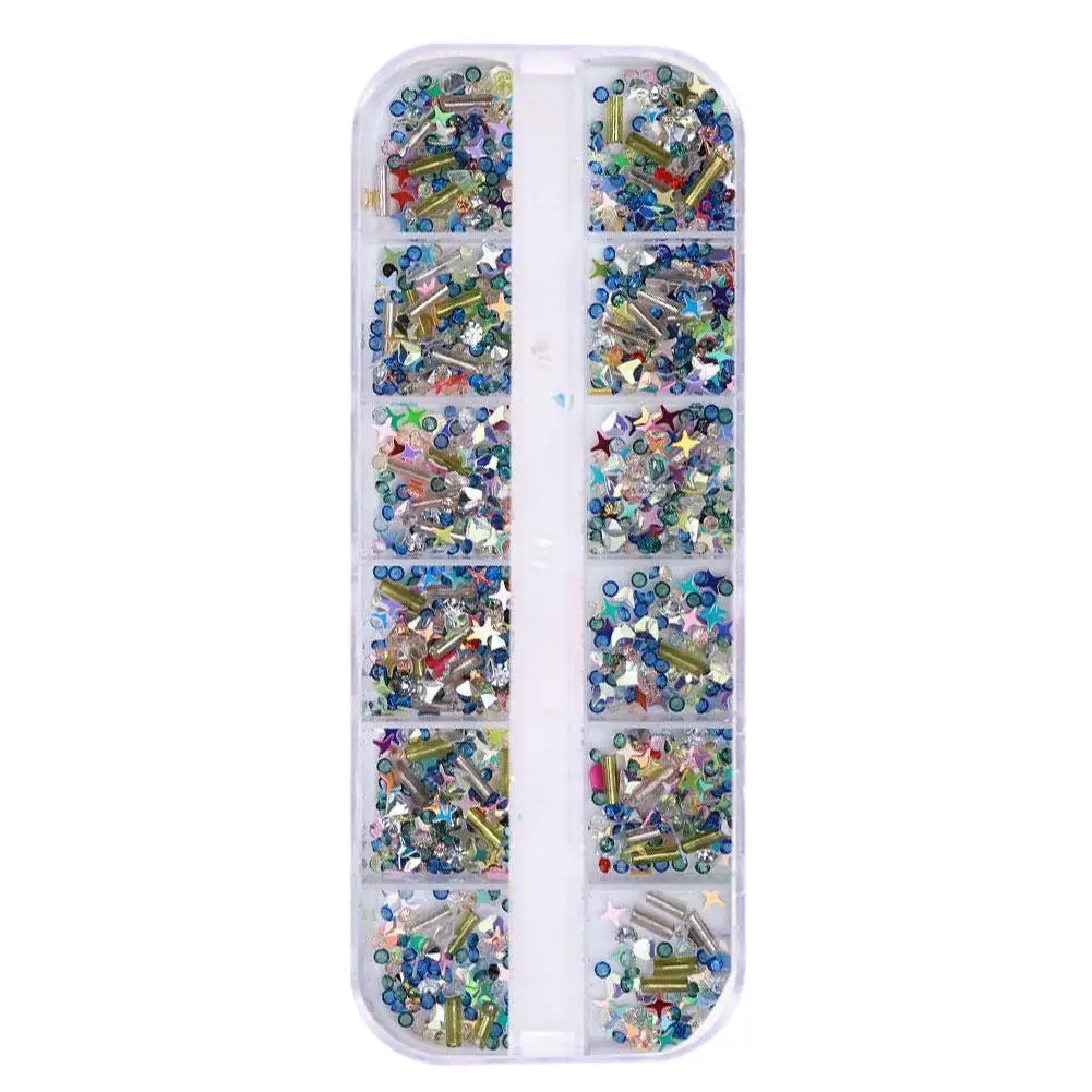 

1pcs Mix Styles Heart Moon Star Design Nail Sequins Color Nail Decoration Up Mermaid Stunning Tools Ab Colorful Make Nail F C7S8
