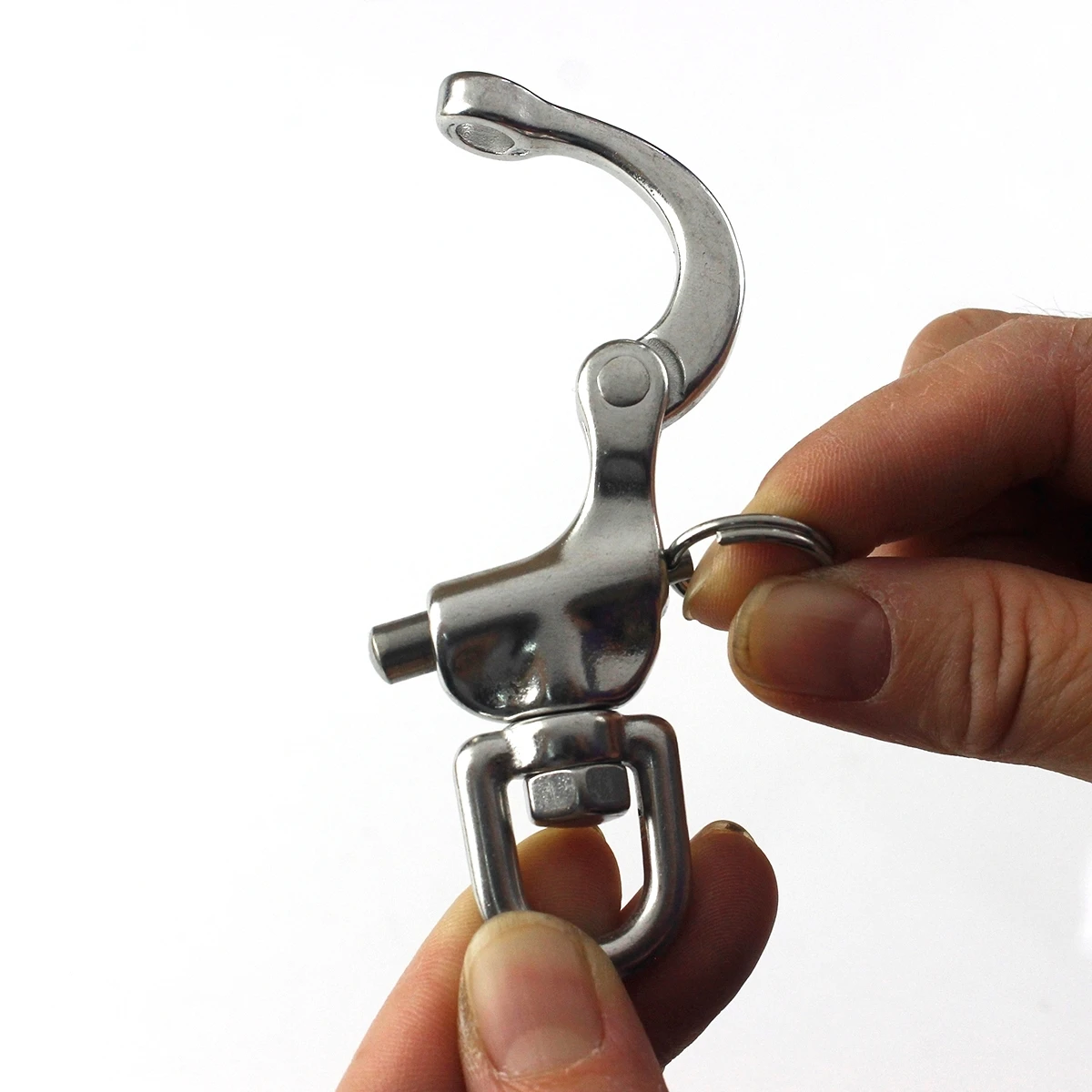 Брелок для ключей из нержавеющей стали с карабином и застежкой-карабином 1 шт |