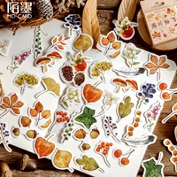 46pcspack falling leaves mini stickers decoration diy diary scrapbooking label child toy stickers gift stationery supplies