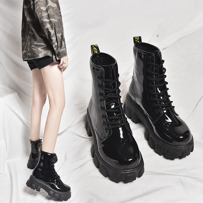 

Martin boots women winter ankle boots platform boots Round Toe Thick Sole Platform Snow Boots Autumn Female Botas De Mujer 2022