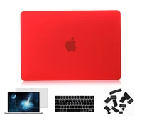 rubberized hard case keyboard skin cover screen protectordust plug for apple macbook pro 1315 air 1311 inch 12 13 3 15 4