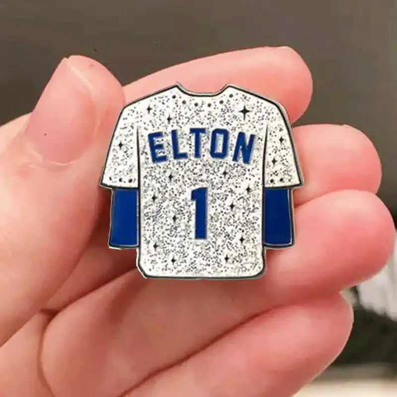 

Elton John #1 T-shirt Short Sleeve Enamel Brooch Pin Backpack Hat Bag Lapel Pins Badges Women Men's Fashion Jewelry Accessories