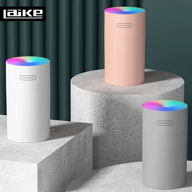 

LAIKE Mini Air Humidifier 270ml Portable Aroma Oil Diffuser USB Cool Mist Sprayer with Colorful Night Light for Home Office