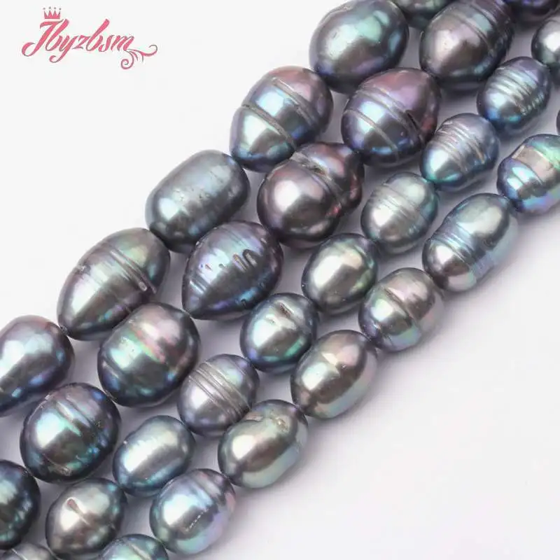 Овальный серый пресноводного жемчуга Натуральный камень жемчуг натуральный