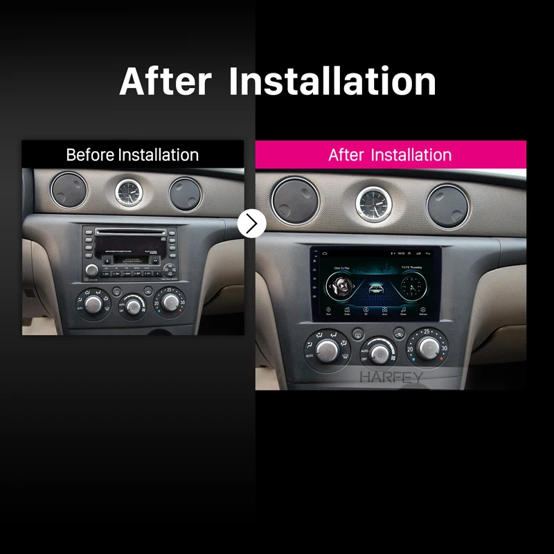 Harfey 9 дюймов HD сенсорный экран Bluetooth автомобильный Радио для Mitsubishi OUTLANDER 2004 2007 Android