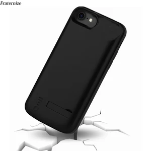 8000mah battery charger case for iphone 6 6s 7 8 plus backup power bank silicone full protection frame charging stand back cover free global shipping