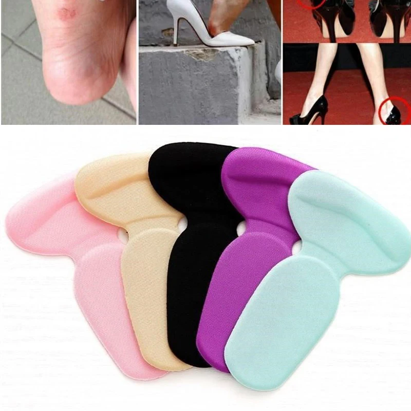 

2-1Pair Women T-shape High Heel Grips Liner Arch Support Orthotic Shoes Insert Insoles Foot Heel Protector Cushion Pads Sponge