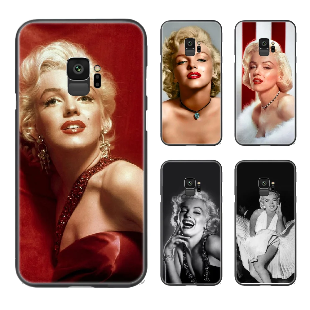 Чехол для телефона Marilyn Monroe чехол Samsung Galaxy A10 A20 A30 E A40 A50 A51 A70 A71 J 5 6 7 8 S черный