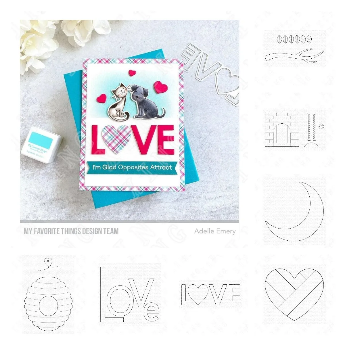 

2022 New Valentine's Day Heart Love Beehive Hanging Branch Moon Metal Cutting Dies Scrapbook Diary Decoration Embossing Template