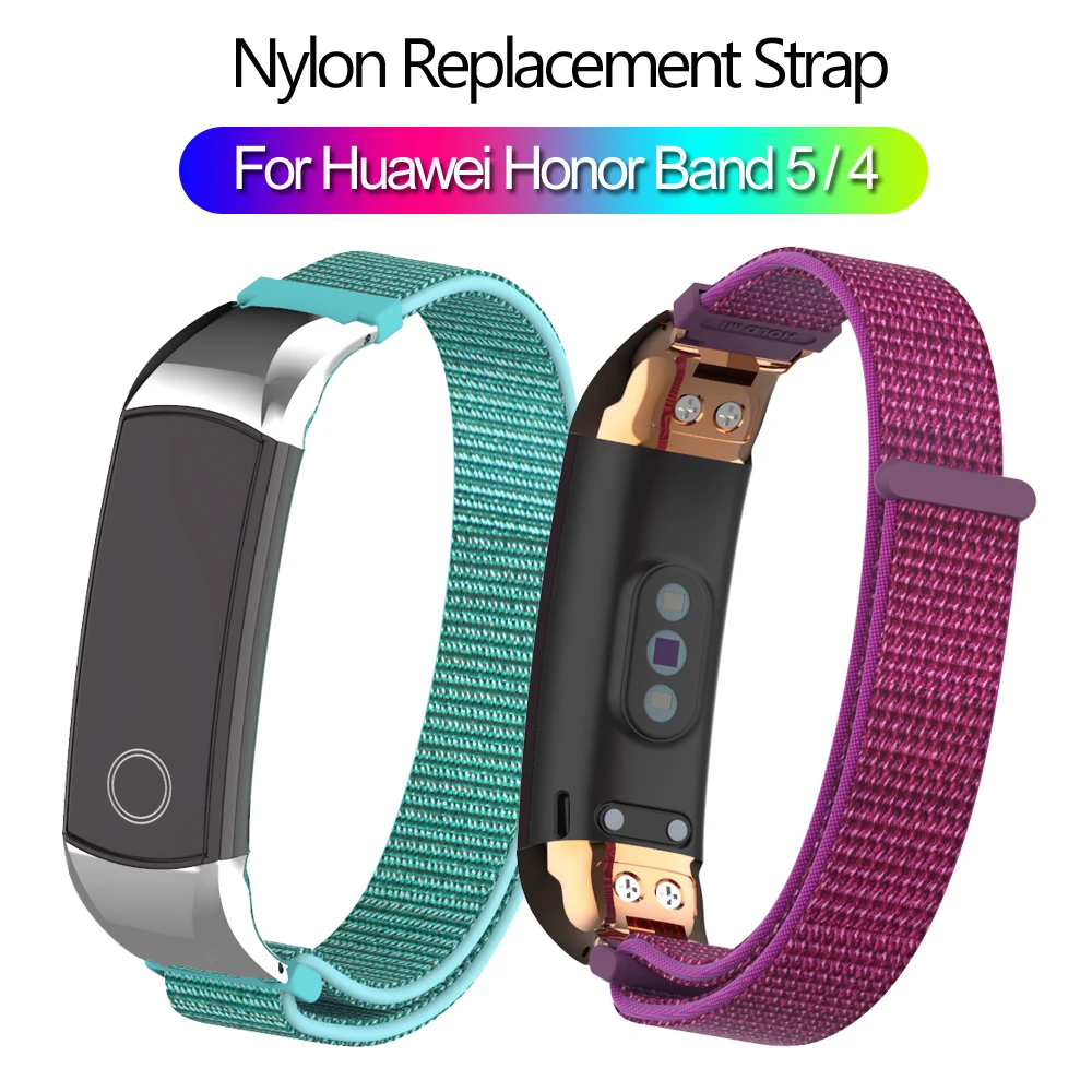 Сменный нейлоновый ремешок для часов спортивный Huawei Honor Band 5 4 металлический