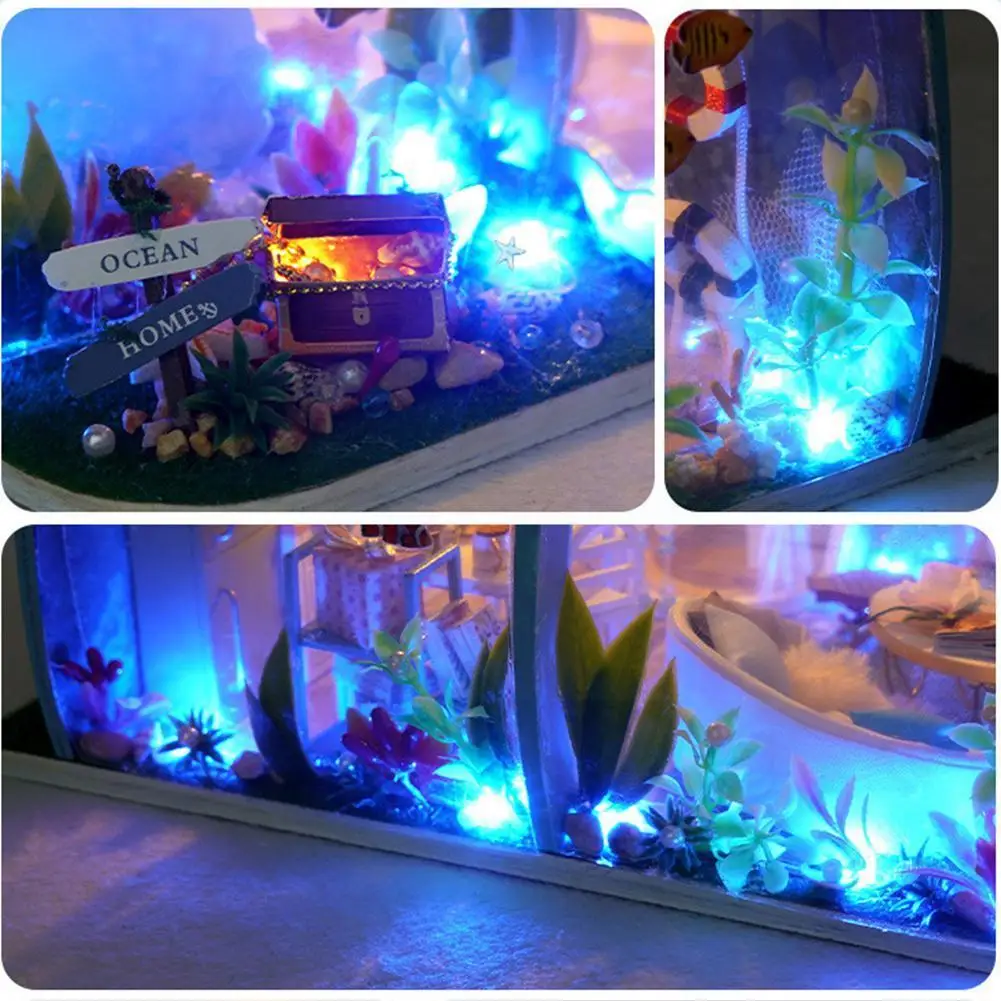 Сделай Сам синий чердак ручная сборка для изготовления дома модель мебель Дети