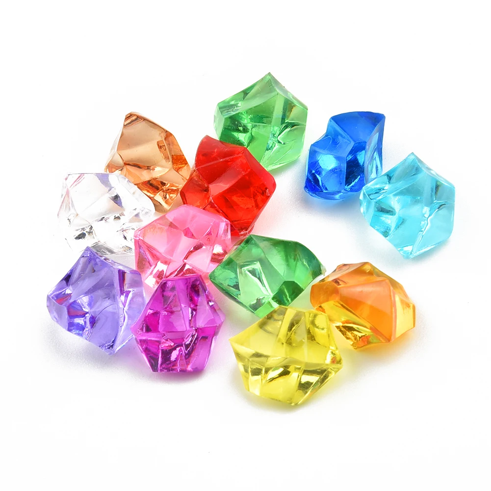 

200x Acrylic Gems Ice Grains Colorful Small Stones Kids Jewels Acrylic Gems New
